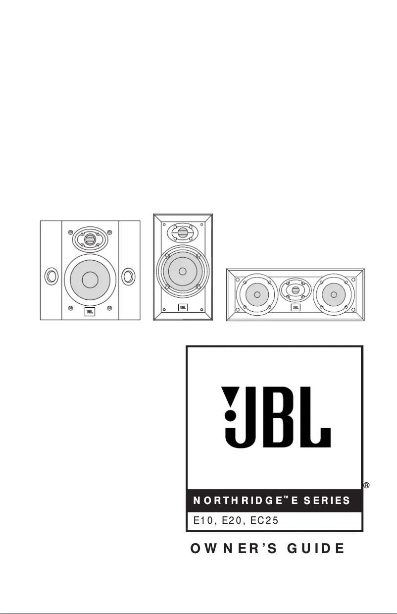 Page 1 de la notice Manuel utilisateur JBL Northridge E20