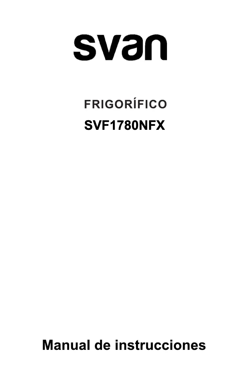 Page 1 de la notice Manuel utilisateur SVAN SVF1780NFX
