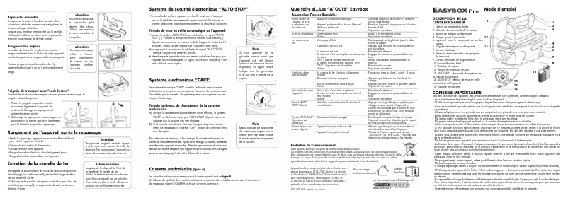 Page 1 de la notice Manuel utilisateur Domena Easybox Pro