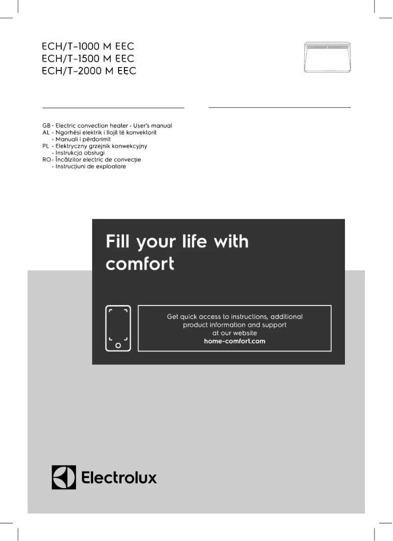 Image de la première page du manuel de l'appareil ECH/T-1000 M