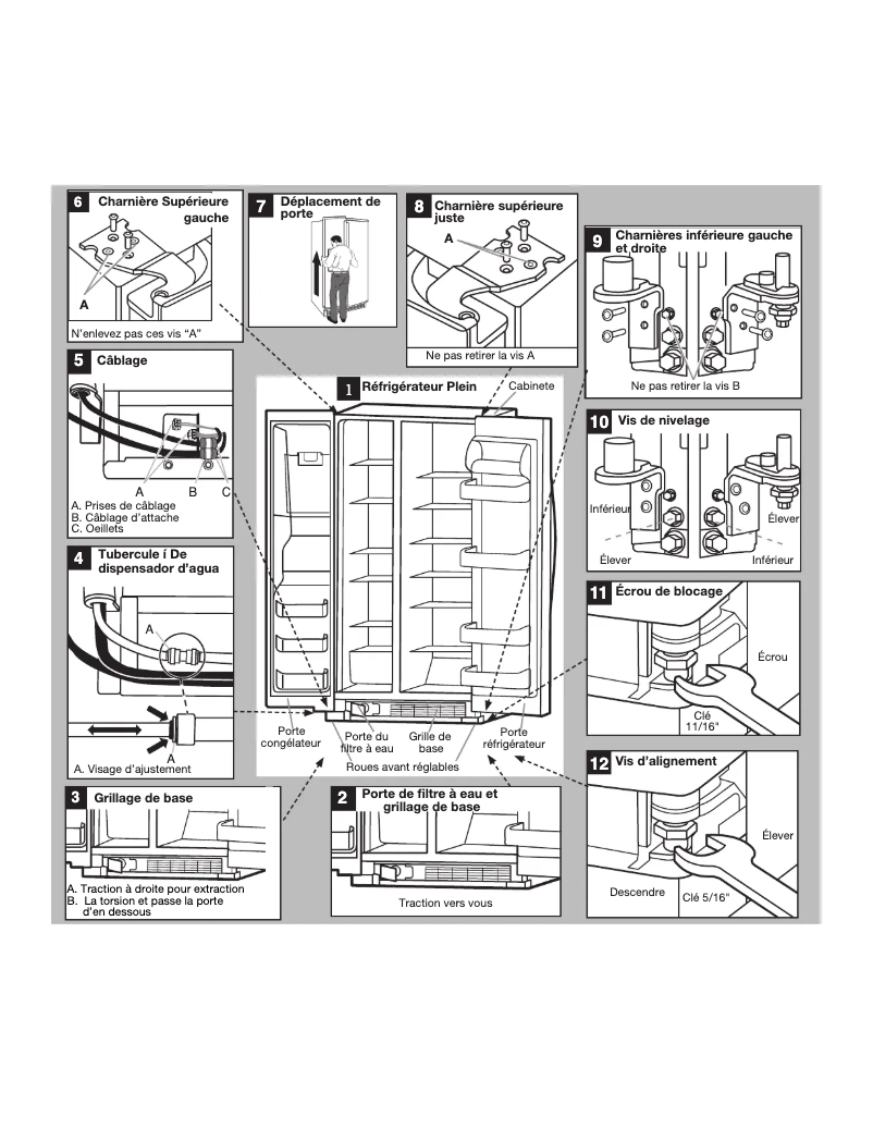 Page n°1 - Guide d'installation Whirlpool WRS311SDH