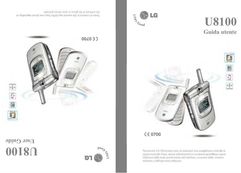 Page 1 de la notice Manuel utilisateur LG U8100