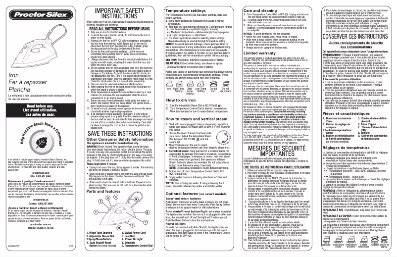 Image de la première page du manuel de l'appareil 17130Y