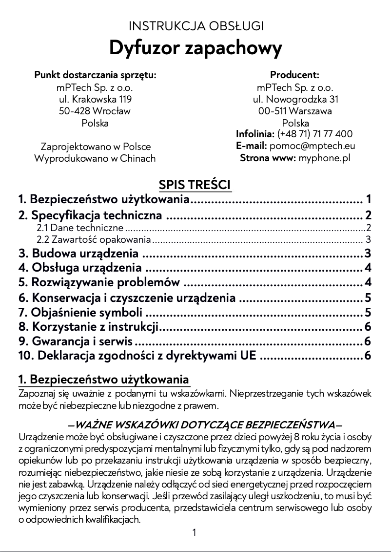 Page 1 de la notice Manuel utilisateur Huslog AD-0148