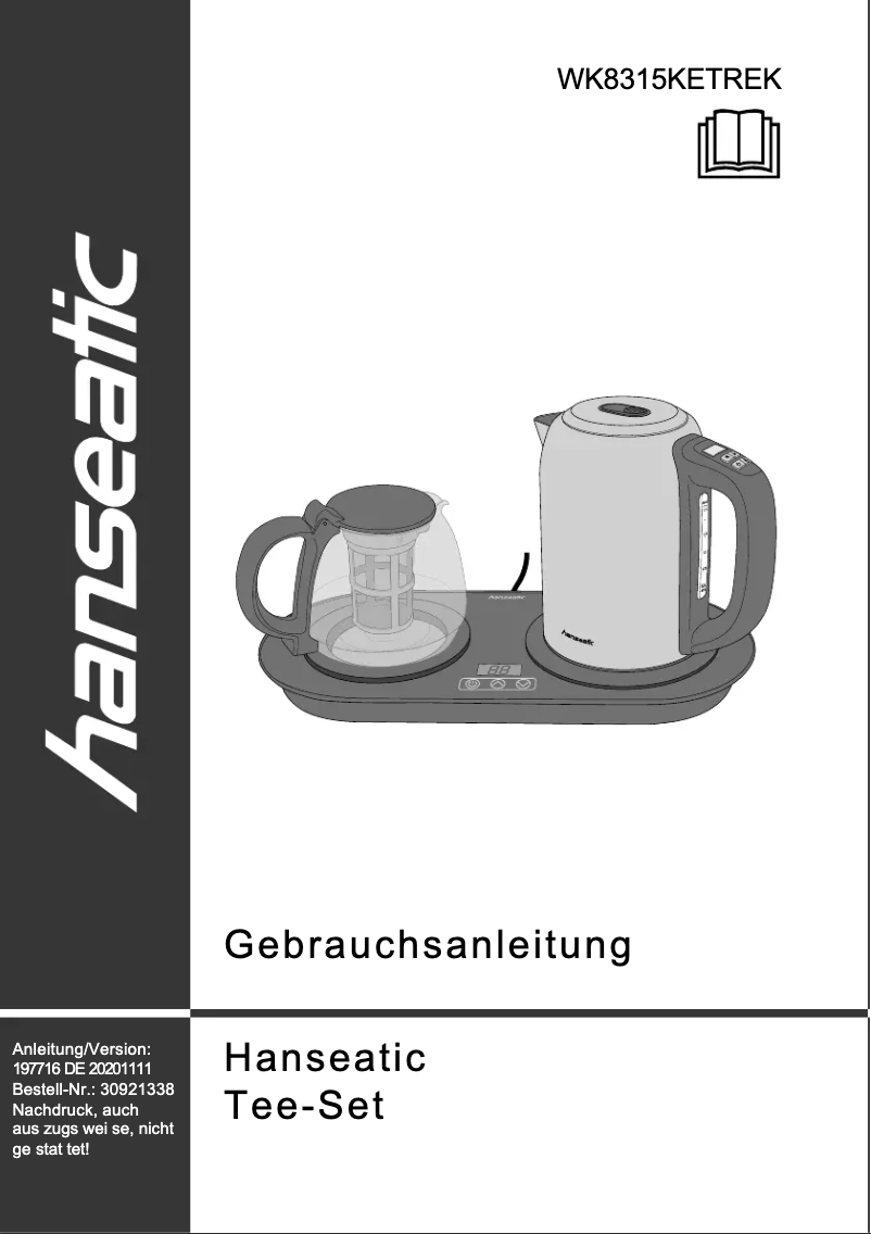 Page n°1 - Manuel utilisateur Hanseatic WK8315KETREK