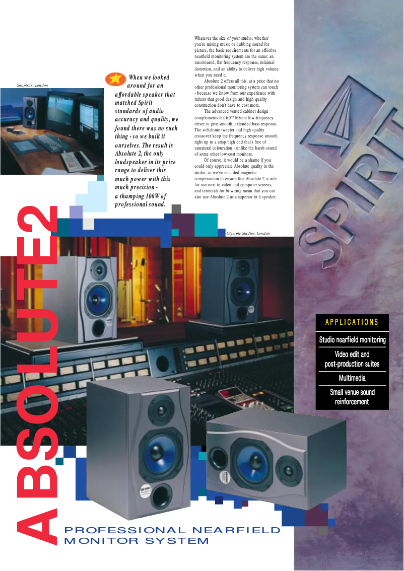 Page n°1 - Manuel utilisateur Soundcraft Spirit Absolute 2