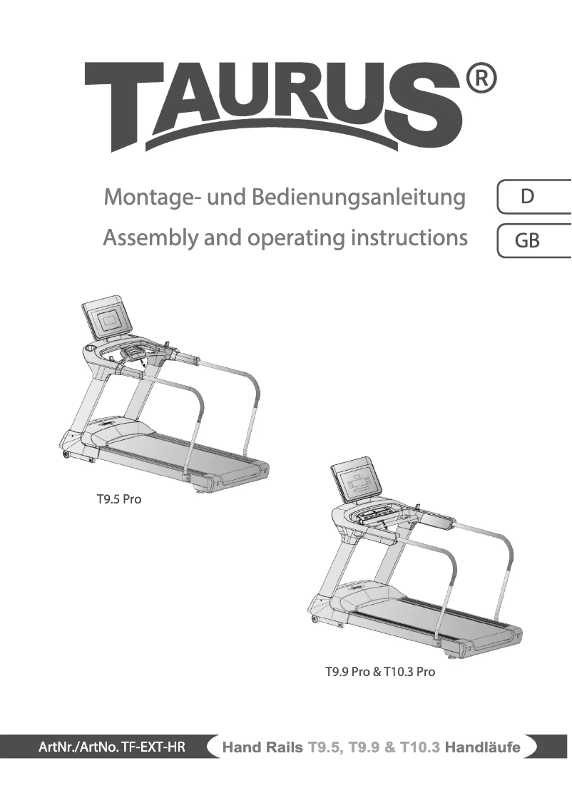 Page n°1 - Manuel utilisateur Taurus Hand Rails
