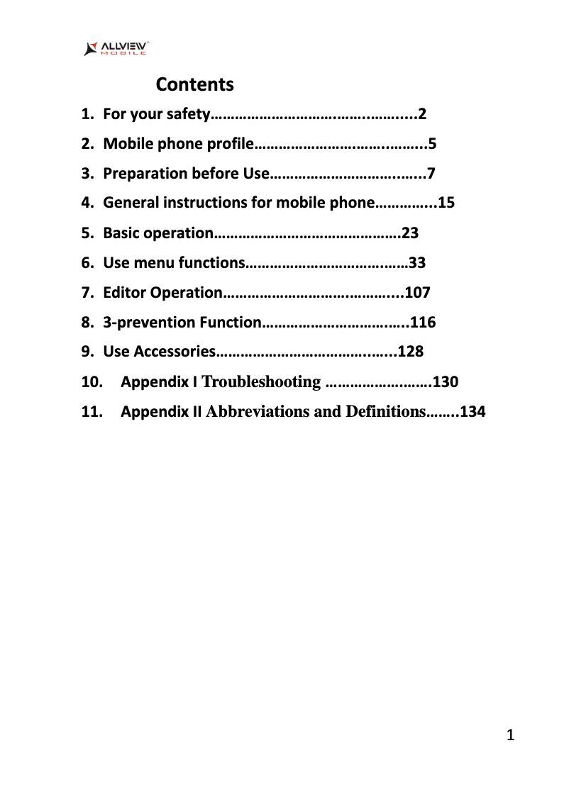 Page 1 de la notice Manuel utilisateur Allview S1 Titan
