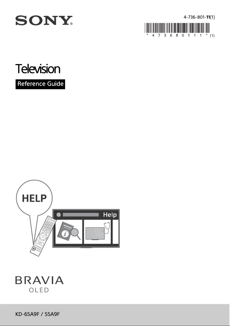 Page n°1 - Manuel utilisateur Sony Bravia OLED KD-65A9F