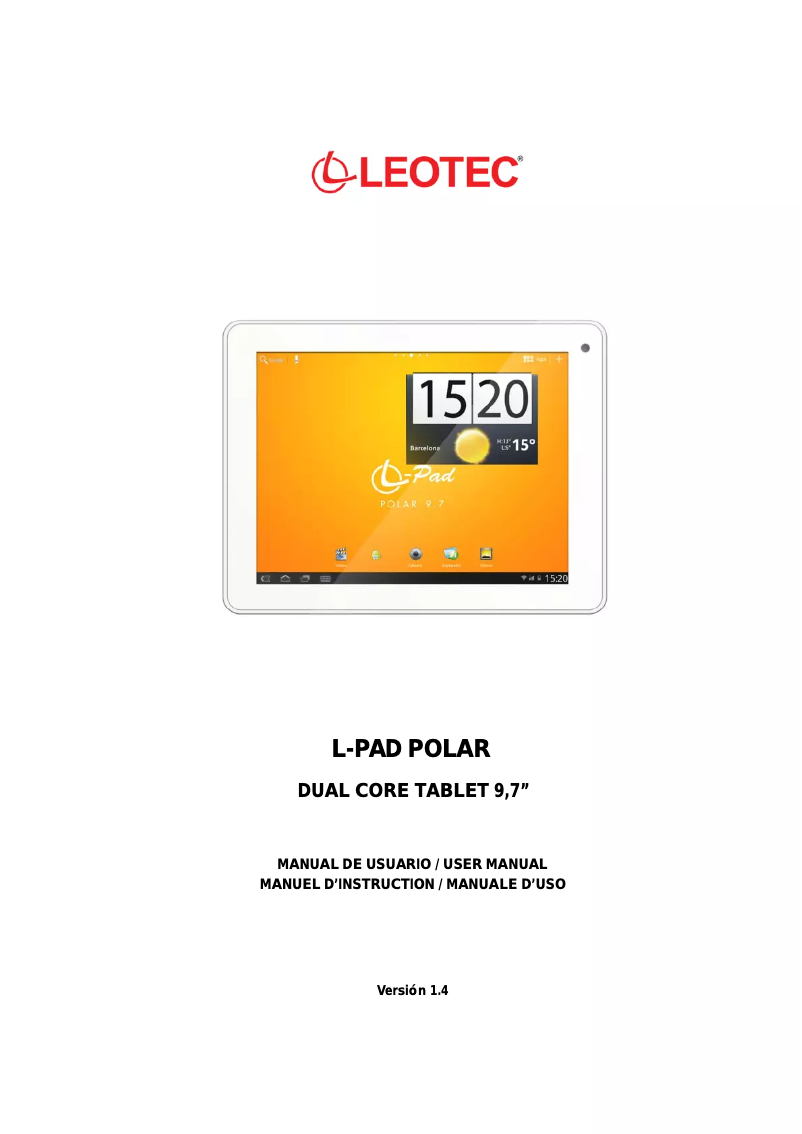 Page 1 de la notice Manuel utilisateur Leotec L-Pad Polar LETAB907