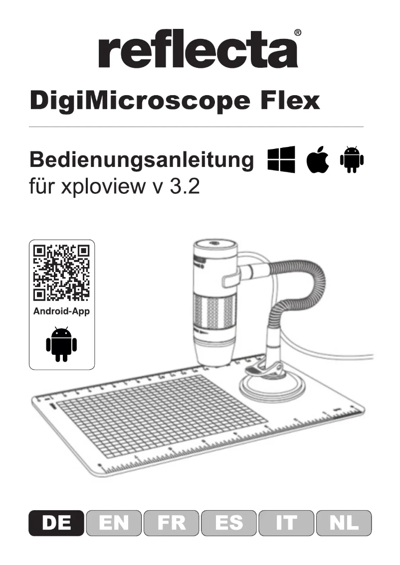 Image de la première page du manuel de l'appareil DigiMicroscope Flex