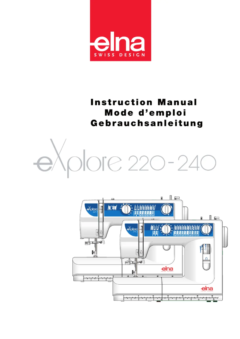 Page n°1 - Manuel utilisateur Elna eXplore 220