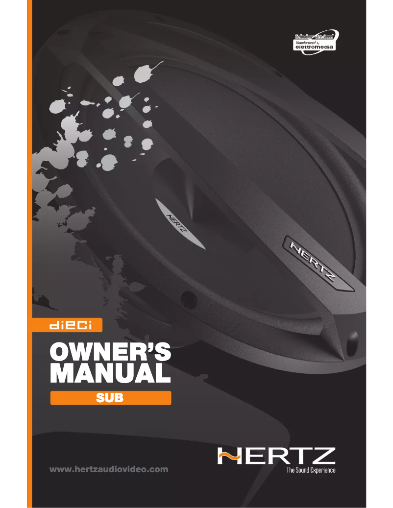 Page 1 de la notice Mode d'emploi Hertz Dieci DS 25.3