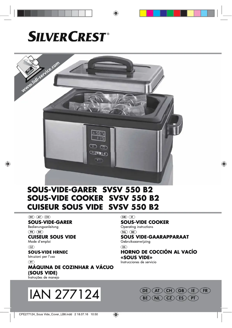 Page 1 de la notice Manuel utilisateur SilverCrest SVSV 550 B2