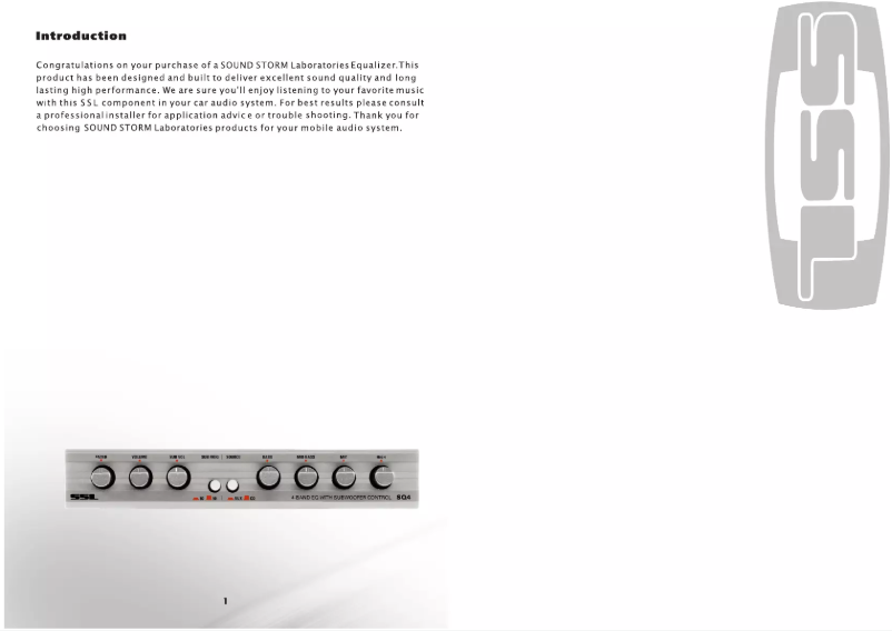Page n°1 - Manuel utilisateur SSL SQ4