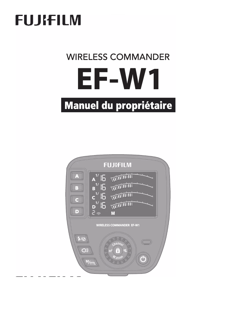 Page 1 de la notice Manuel utilisateur Fujifilm EF-W1