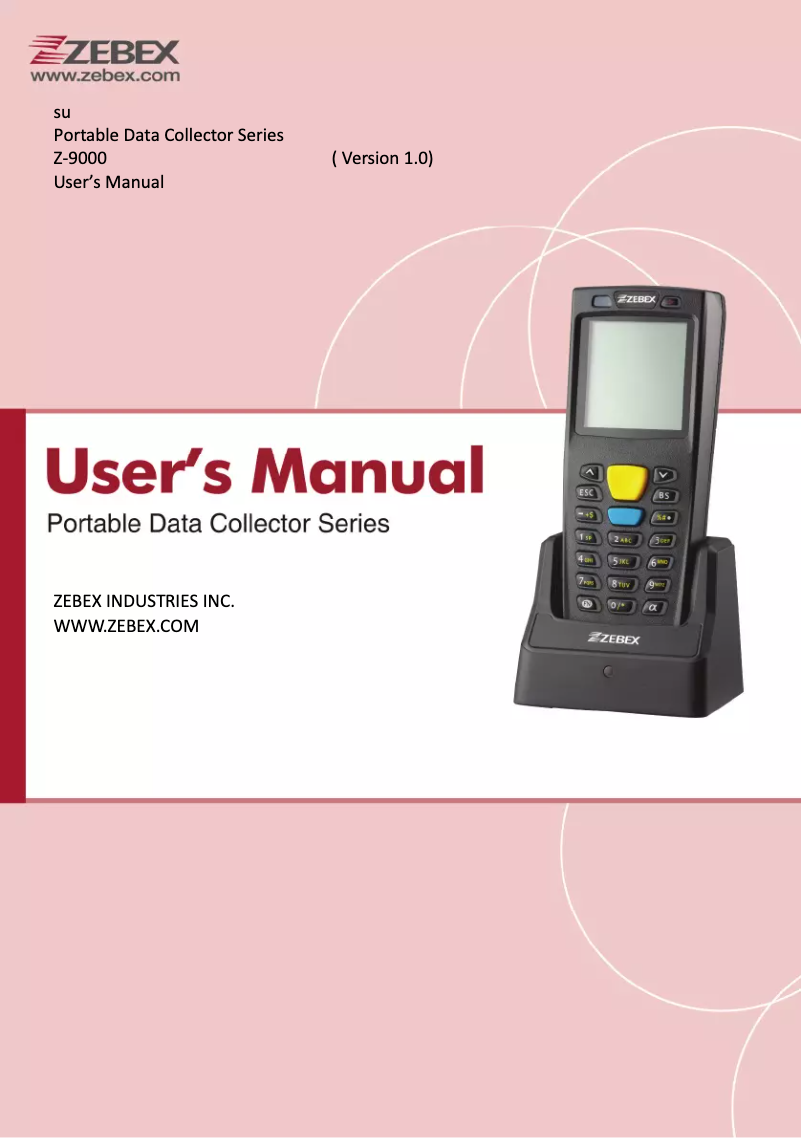 Page 1 de la notice Manuel utilisateur Zebex Z-9000