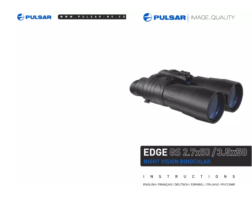 Image de la première page du manuel de l'appareil Edge GS 3.5x50 NV