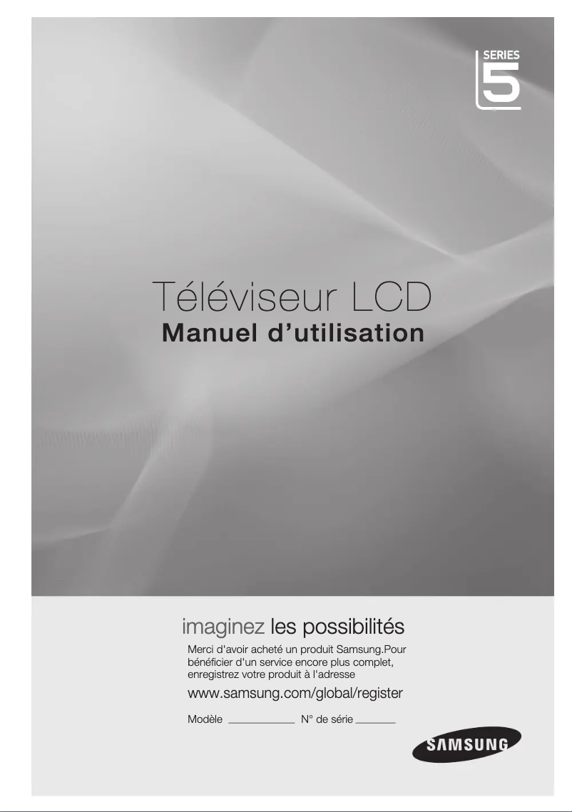 Page 1 de la notice Manuel utilisateur Samsung LA40C550J1R