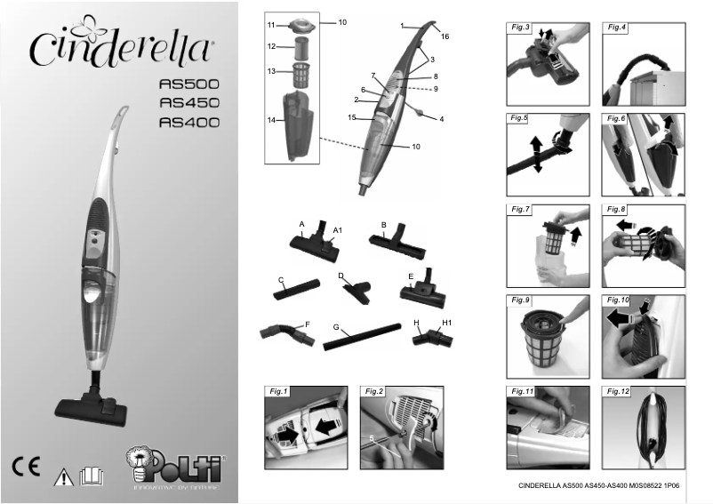 Página 1 del manual Manual de usuario Polti Cinderella AS400