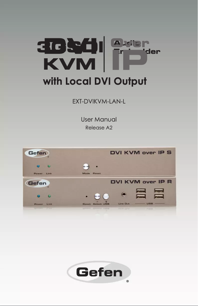 Image de la première page du manuel de l'appareil EXT-DVIKVM-LAN-L