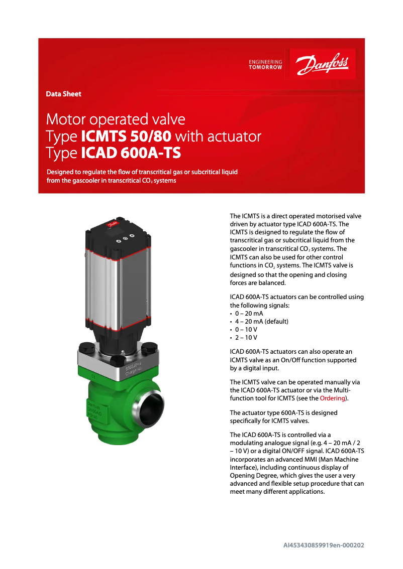 Image de la première page du manuel de l'appareil ICMTS 50