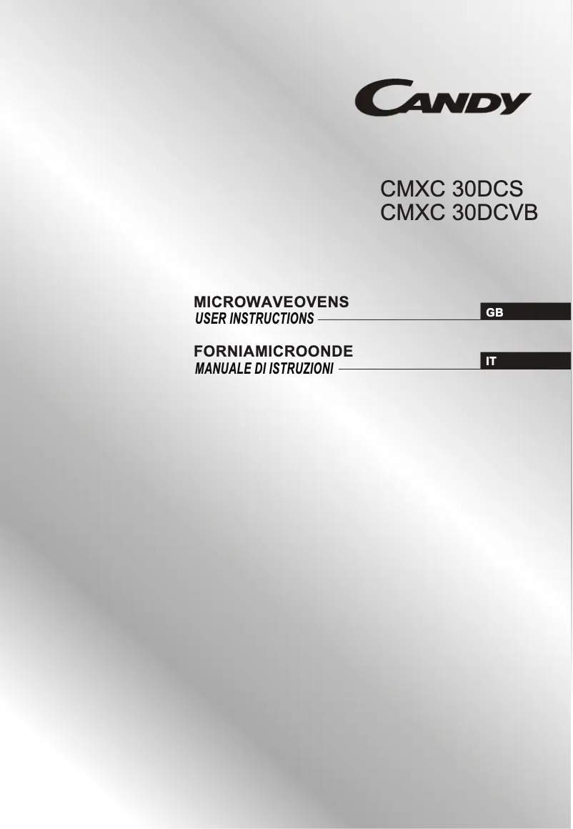Image de la première page du manuel de l'appareil CMXC 30DCS