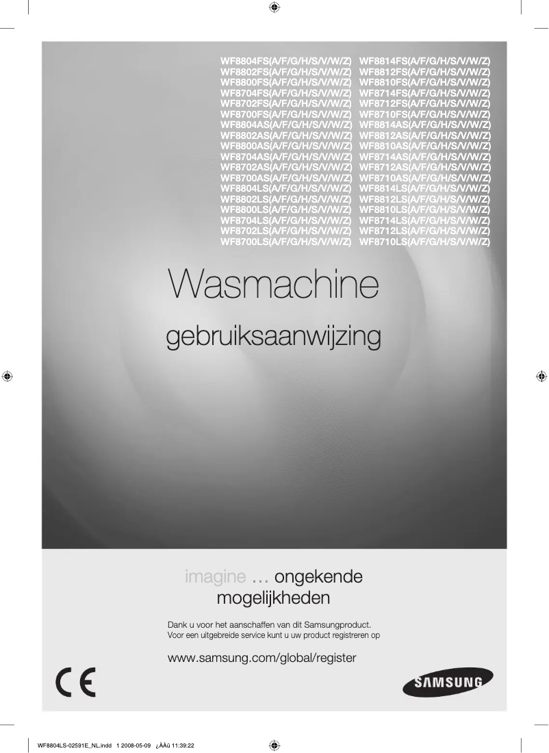 Page 1 de la notice Manuel utilisateur Samsung WF8710LS