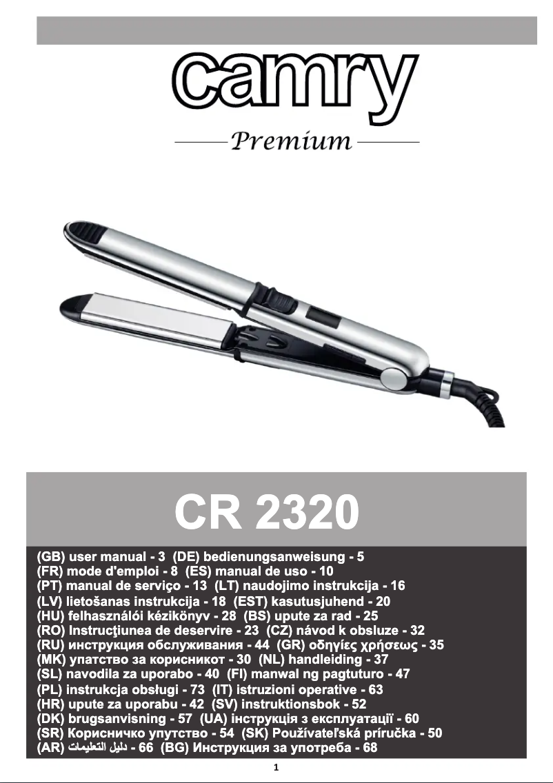 Image de la première page du manuel de l'appareil CR 2320