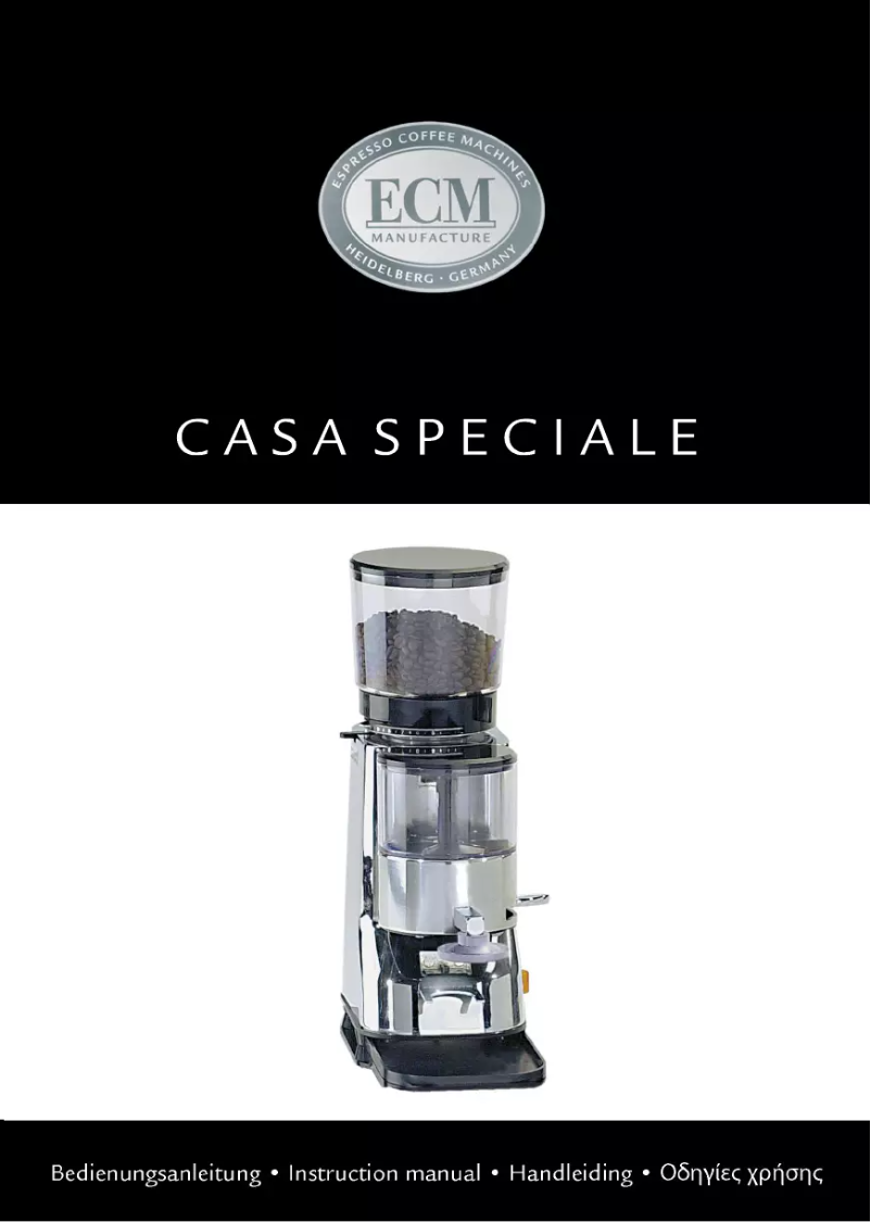 Page n°1 - Manuel utilisateur ECM Casa Speciale