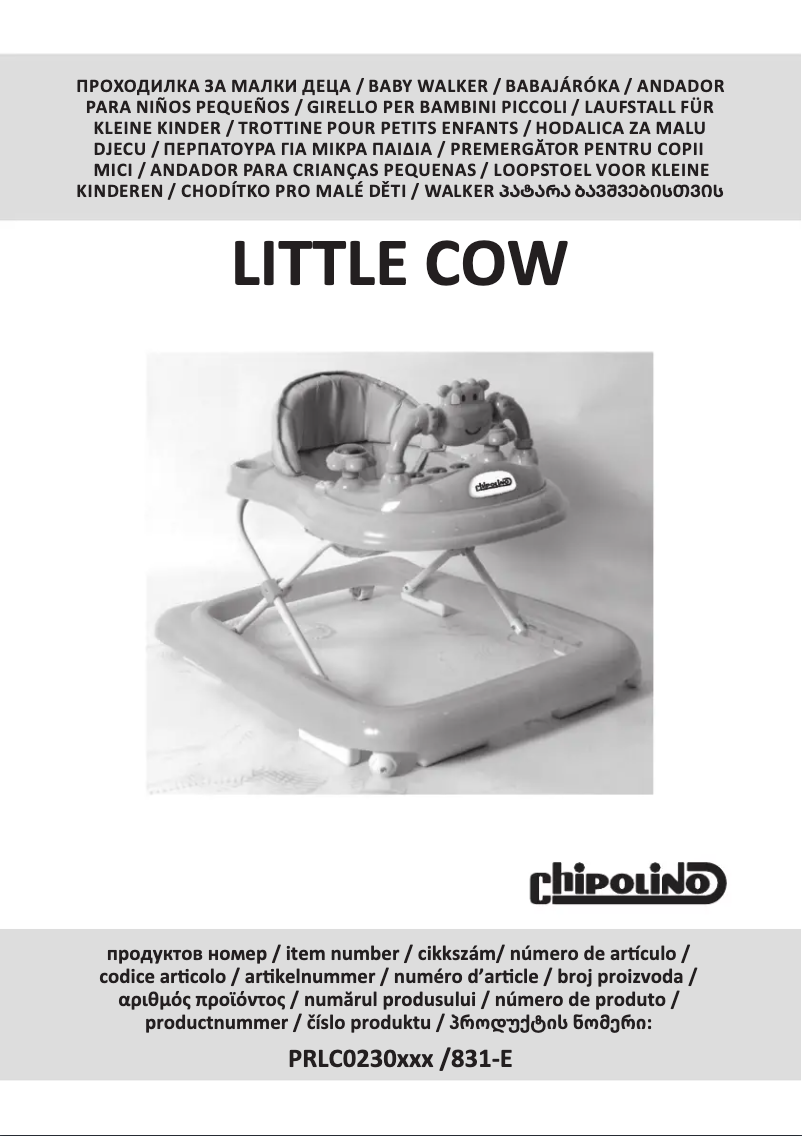 Page 1 de la notice Manuel utilisateur Chipolino Little Cow