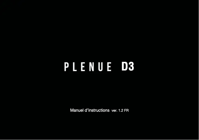 Page n°1 - Manuel utilisateur Cowon Plenue D3