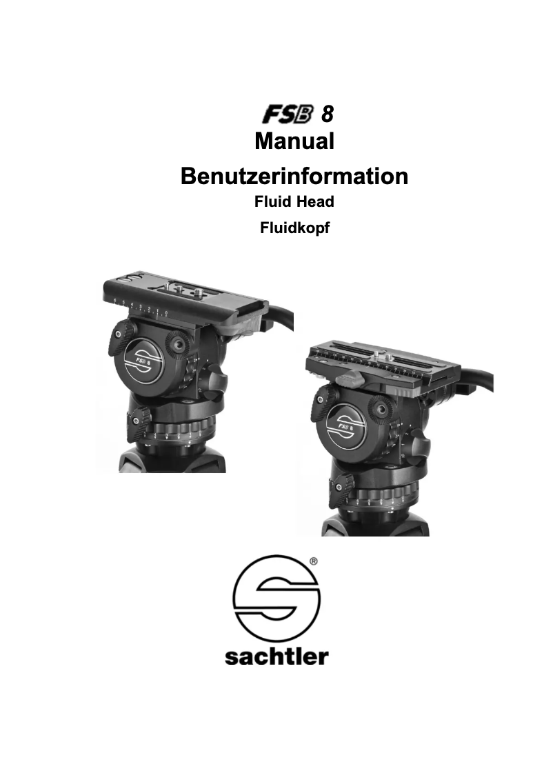 Page n°1 - Manuel utilisateur Sachtler FSB 8