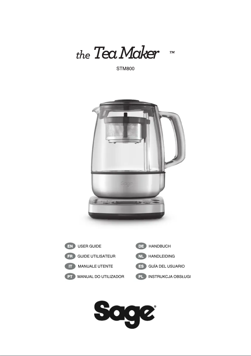 Page n°1 - Manuel utilisateur Sage the Tea Maker STM800