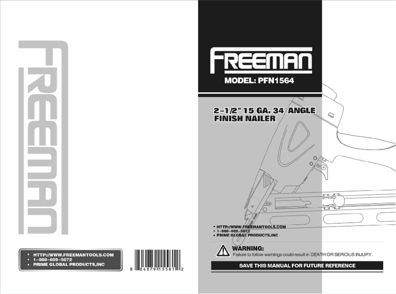 Image de la première page du manuel de l'appareil PFN1564