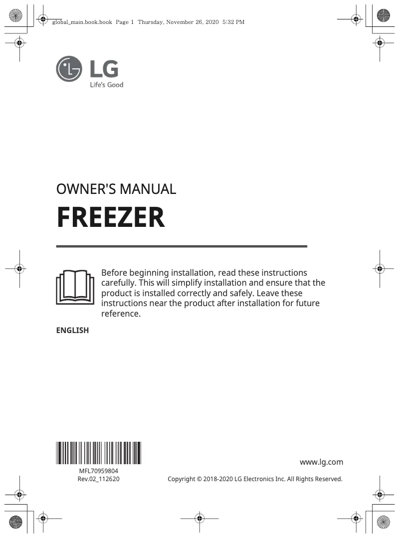 Page 1 de la notice Manuel utilisateur LG KF5237PZJZ