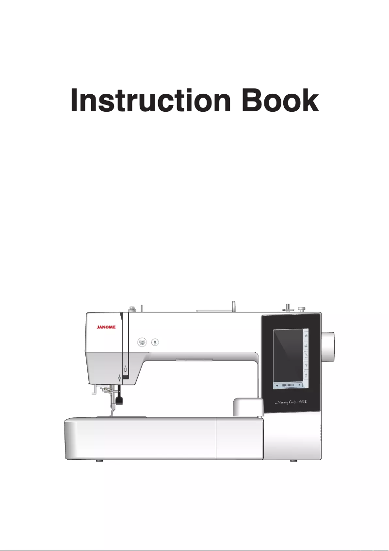 Page 1 de la notice Manuel utilisateur Janome Memory Craft 500E
