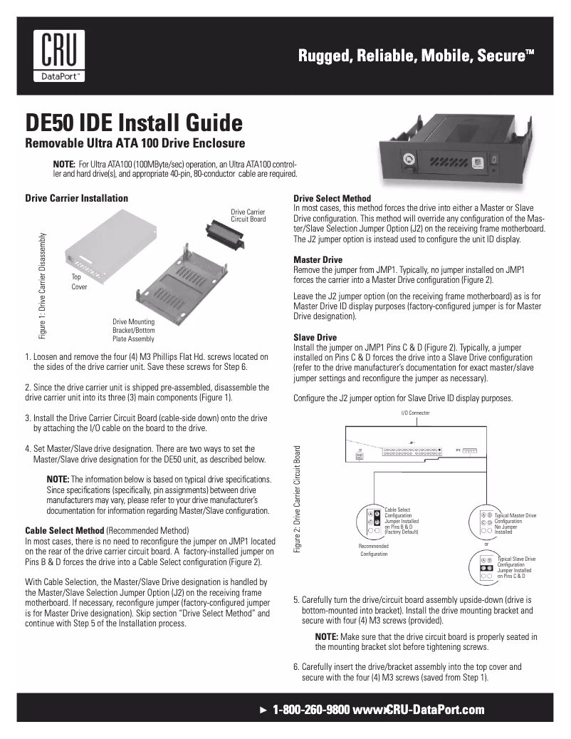 Image de la première page du manuel de l'appareil DE50