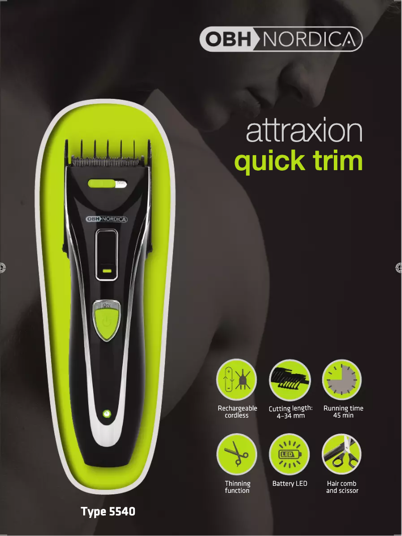 Image de la première page du manuel de l'appareil Attraxion Quick 5540