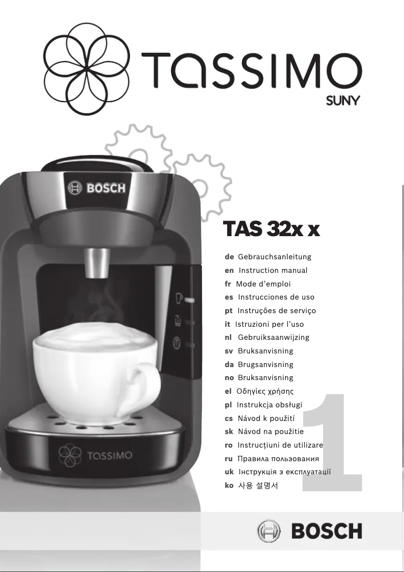 Image de la première page du manuel de l'appareil Tassimo Suny TAS3205
