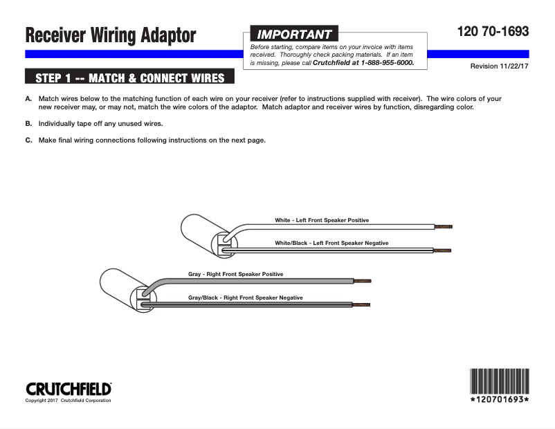 Page n°1 - Manuel utilisateur Metra 70-1693