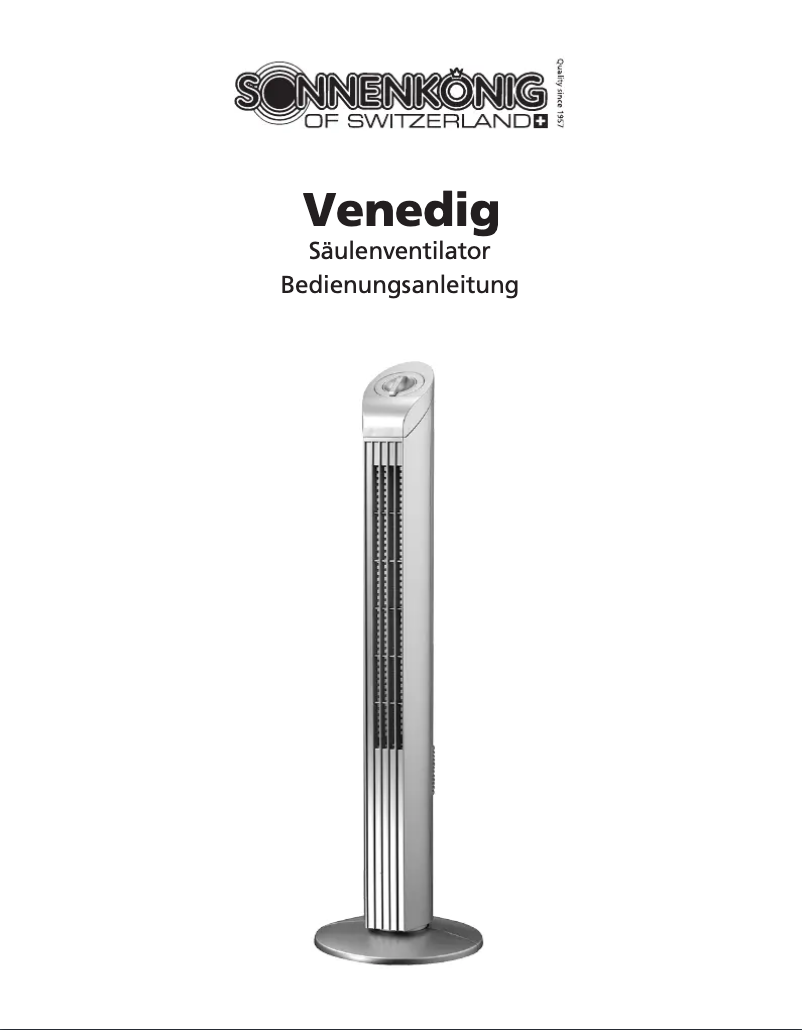 Page 1 de la notice Manuel utilisateur Sonnenkönig Venedig