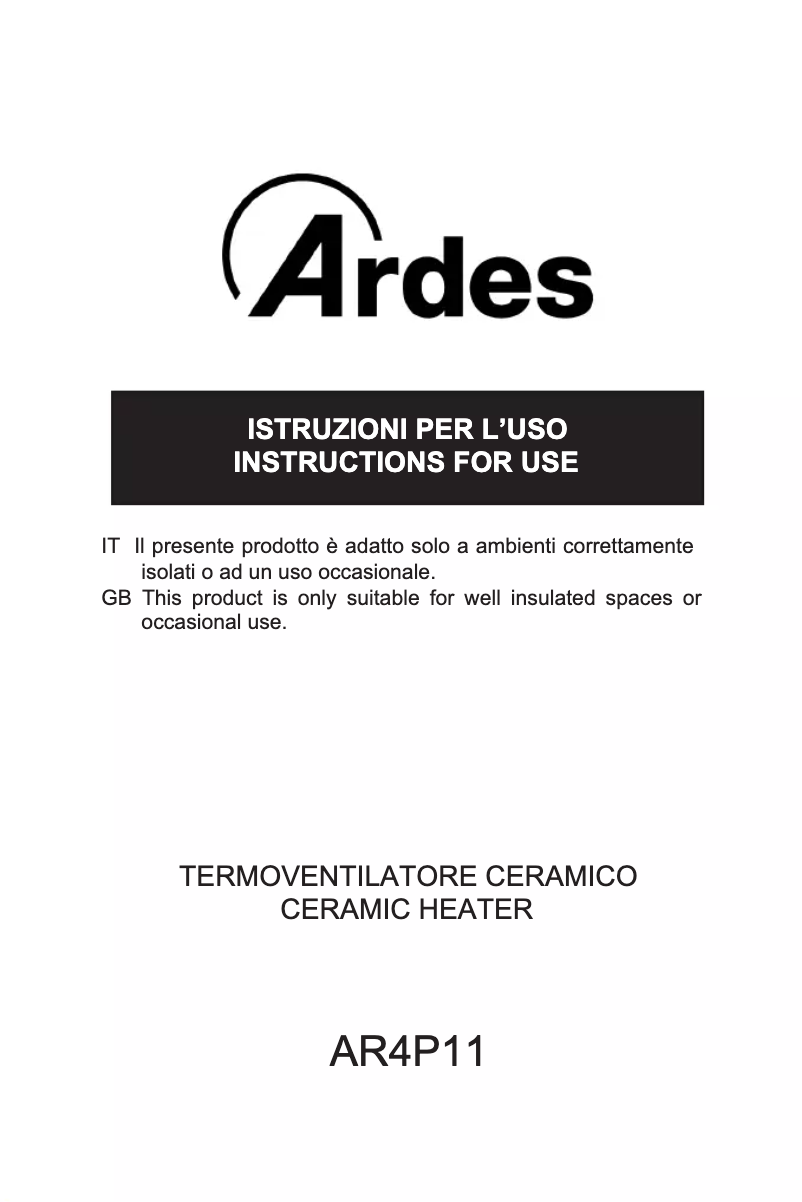 Página 1 del manual Instrucciones / montaje Ardes AR4P11