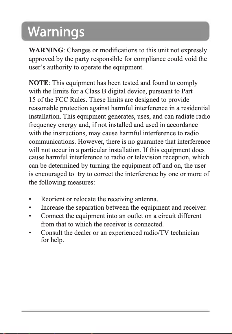 Page 1 de la notice Manuel utilisateur GPX MW151P