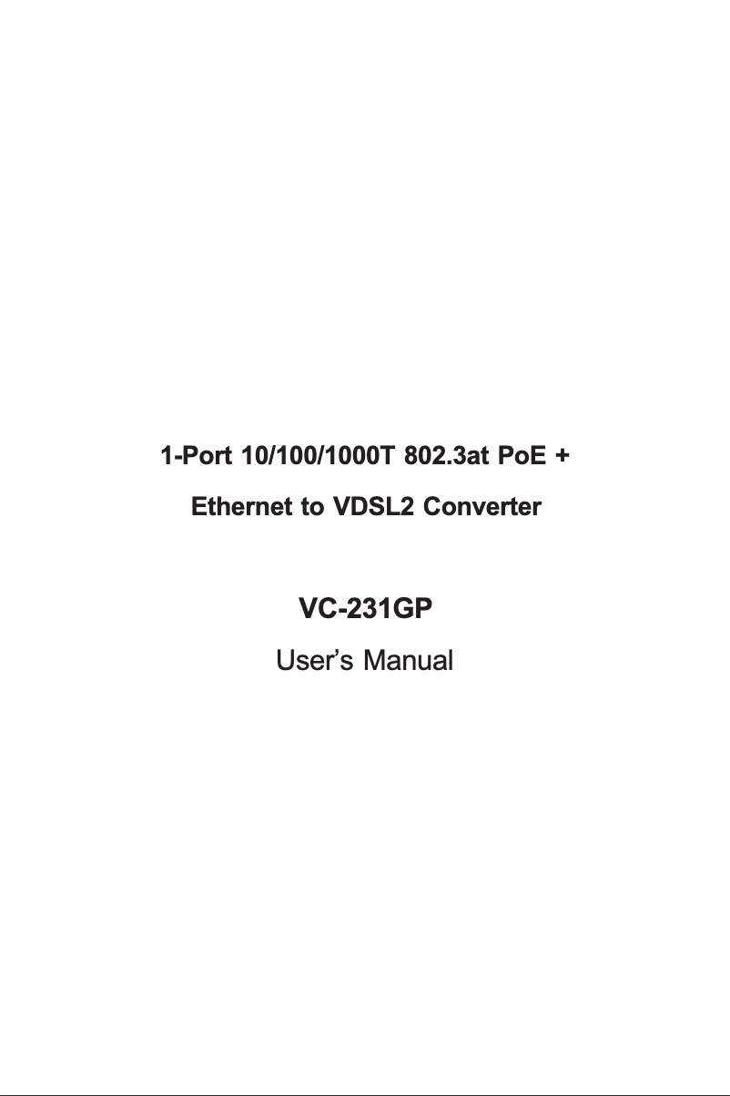 Image de la première page du manuel de l'appareil VC-231GP