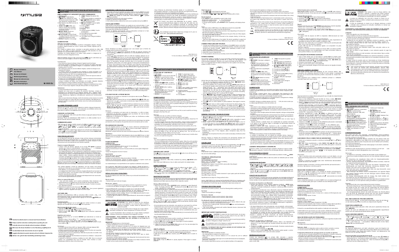 Page 1 de la notice Manuel utilisateur Muse M-1803 DJ