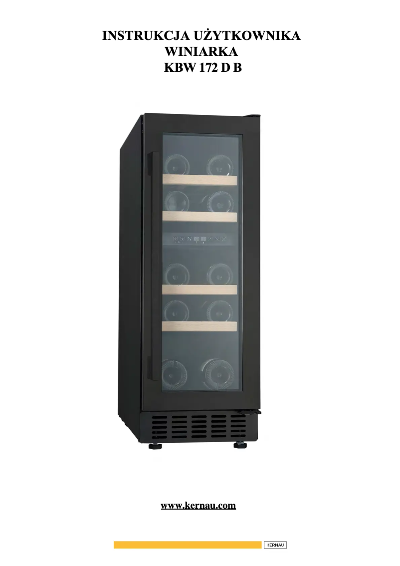 Page 1 de la notice Manuel utilisateur Kernau KBW 172 D B