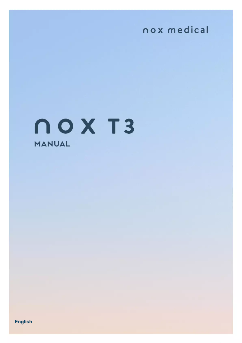 Page 1 de la notice Manuel utilisateur NOX T3