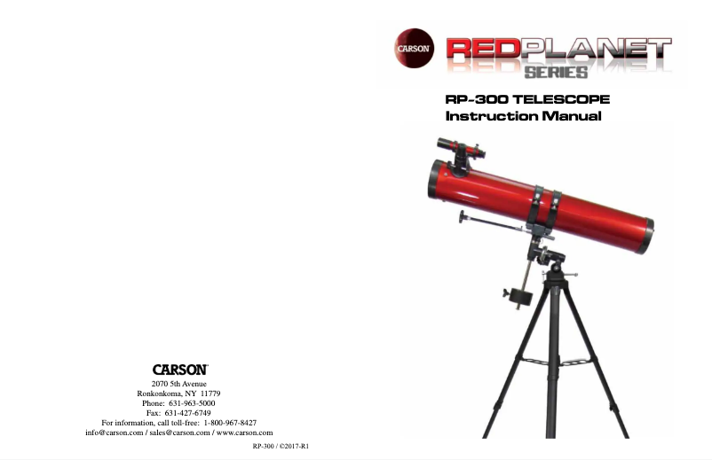 Image de la première page du manuel de l'appareil RedPlanet RP-300