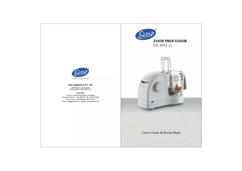Page n°1 - Manuel utilisateur Glen GL 4052 SX